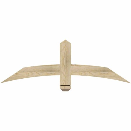 Ekena Millwork Bellingham Rough Sawn Timber Gable Bracket, Douglas Fir, 48"W x 16"H x 4"D x 4"F, 8/12 Pitch GBW048X16X0404BEL00RDF